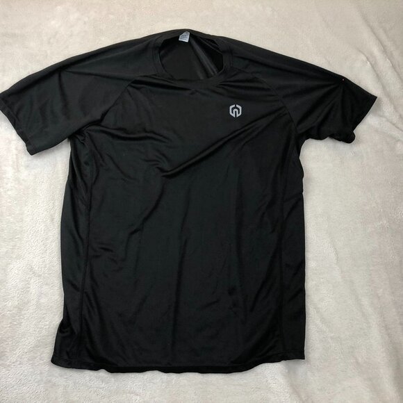 Neleus Mens Athletic T-Shirt Size XL Black Short Sleeve Running Activewear Mesh - Picture 8 of 9